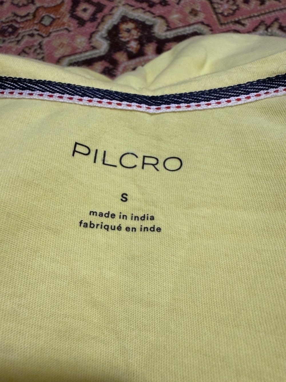 NWT Pilcro Anthropologie Classic 100% Cotton Tee in Yellow - Picture 5 of 9
